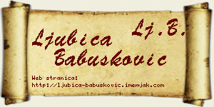Ljubica Babušković vizit kartica